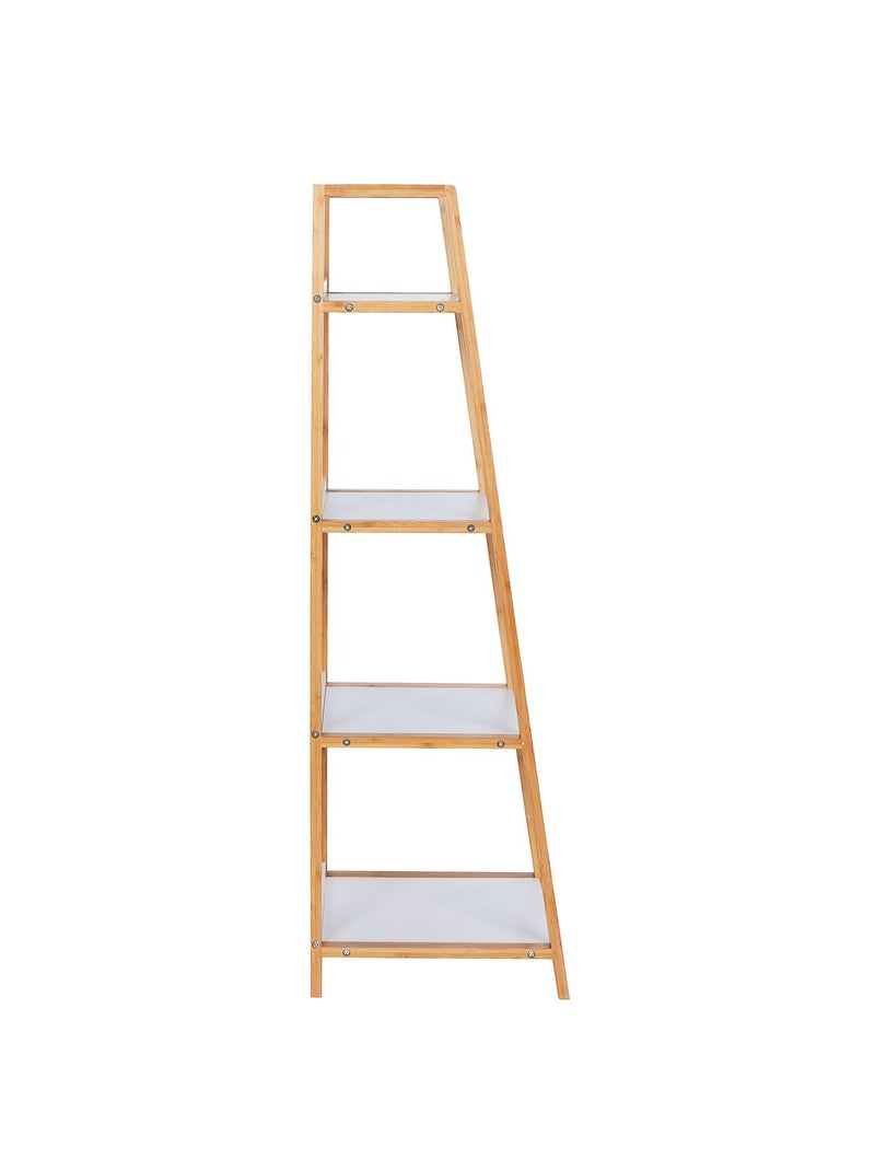 Etagère de salle de bain en bambou Finja - L. 43 x H. 112 cm - Blanc Blanc - Kiabi