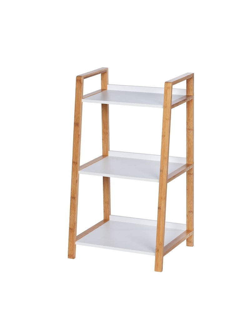 Etagère de salle de bain en bambou Finja - L. 43 x H. 76 cm - Blanc Blanc - Kiabi