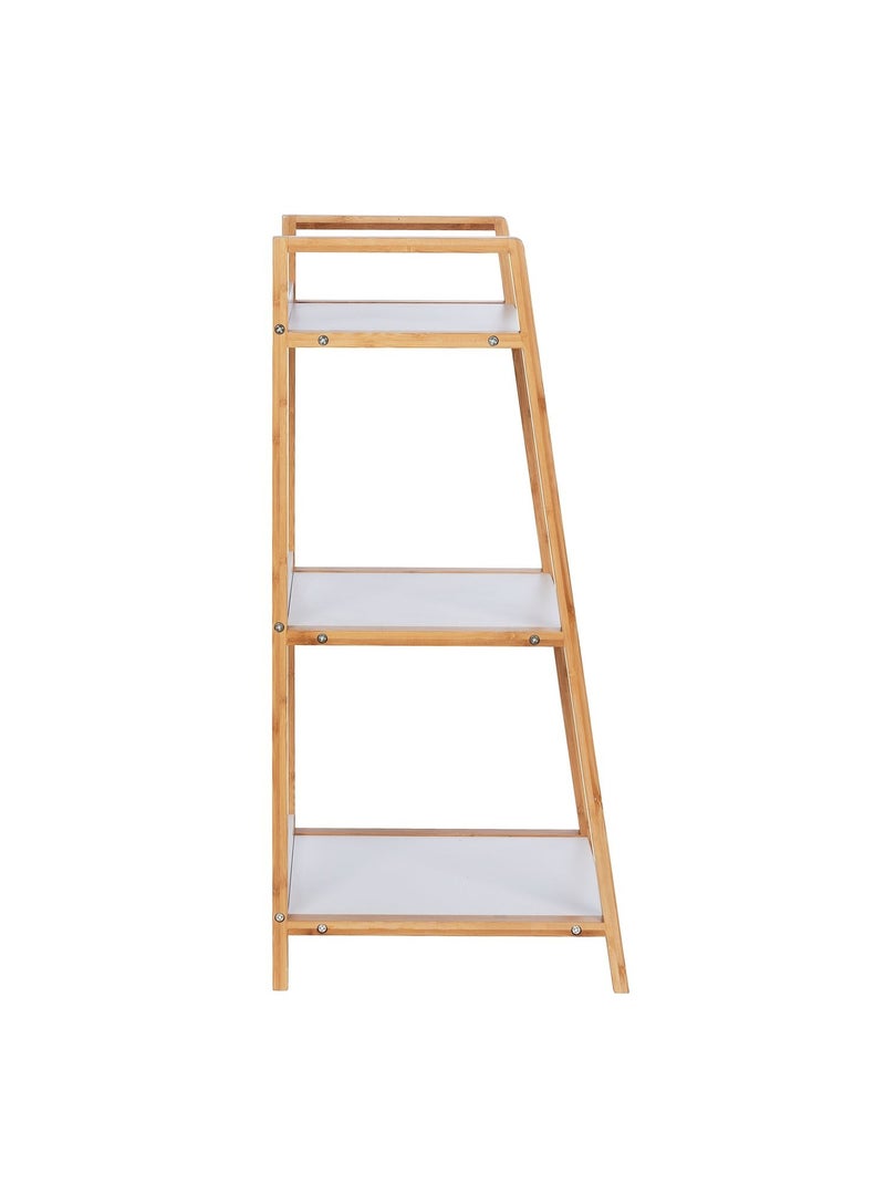 Etagère de salle de bain en bambou Finja - L. 43 x H. 76 cm - Blanc Blanc - Kiabi