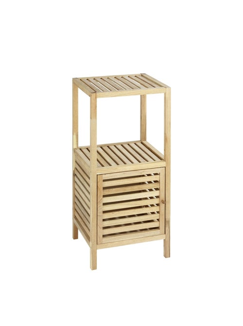 Etagère de salle de bain en bois Norway - L. 39,5 x H. 86 cm - Marron noix - Kiabi