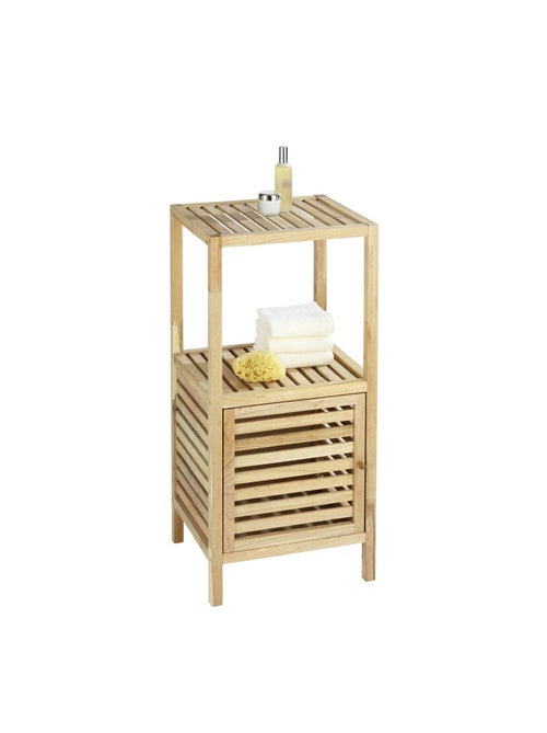 Etagère de salle de bain en bois Norway - L. 39,5 x H. 86 cm - Marron noix - Kiabi