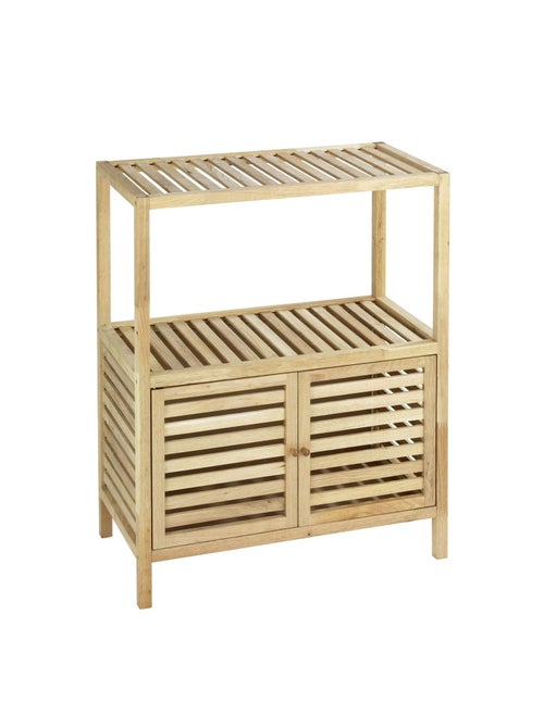 Etagère de salle de bain en bois Norway - L. 67,5 x H. 86 cm - Marron noix - Kiabi