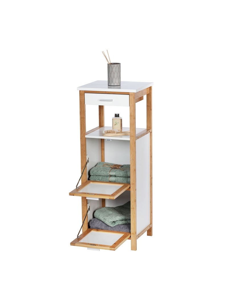 Etagère de salle de bain scandinave Finja - L. 34 x H. 89 cm - Blanc Blanc - Kiabi