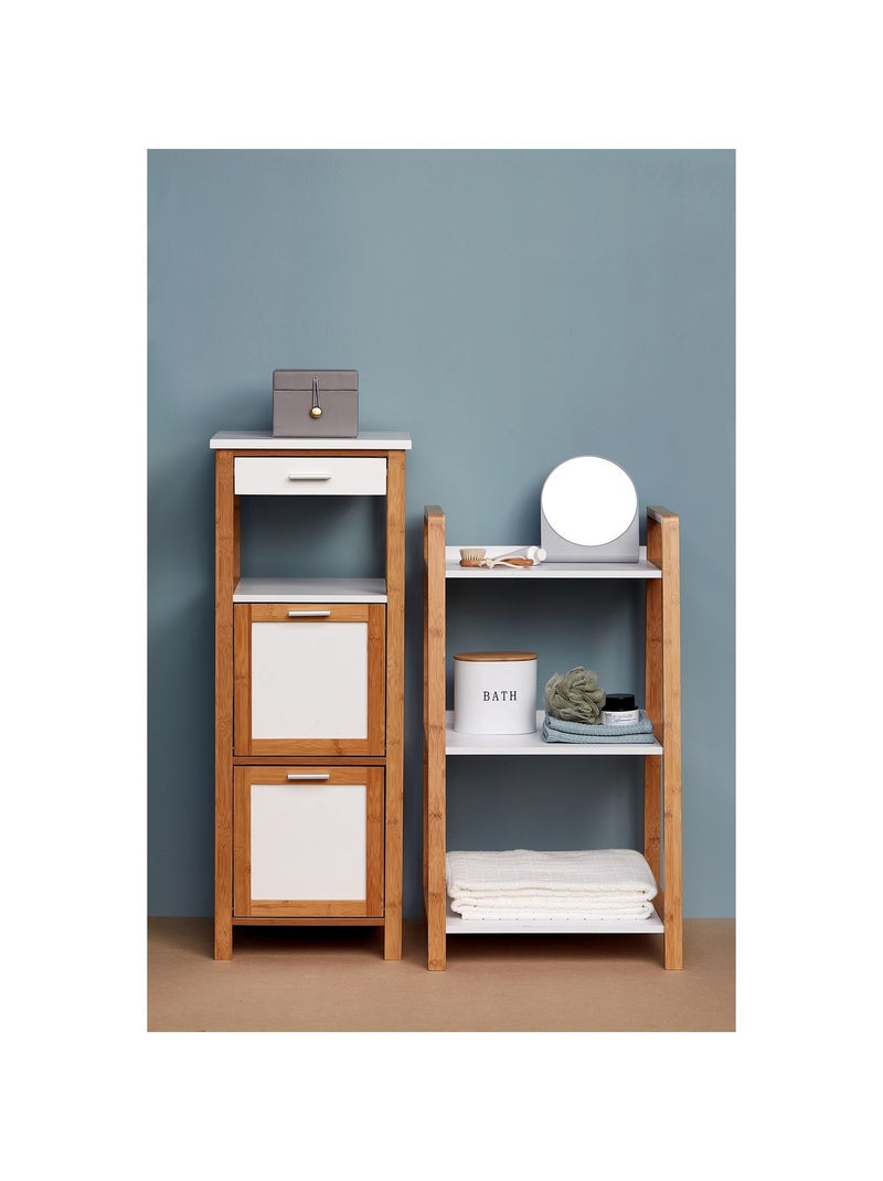 Etagère de salle de bain scandinave Finja - L. 34 x H. 89 cm - Blanc Blanc - Kiabi