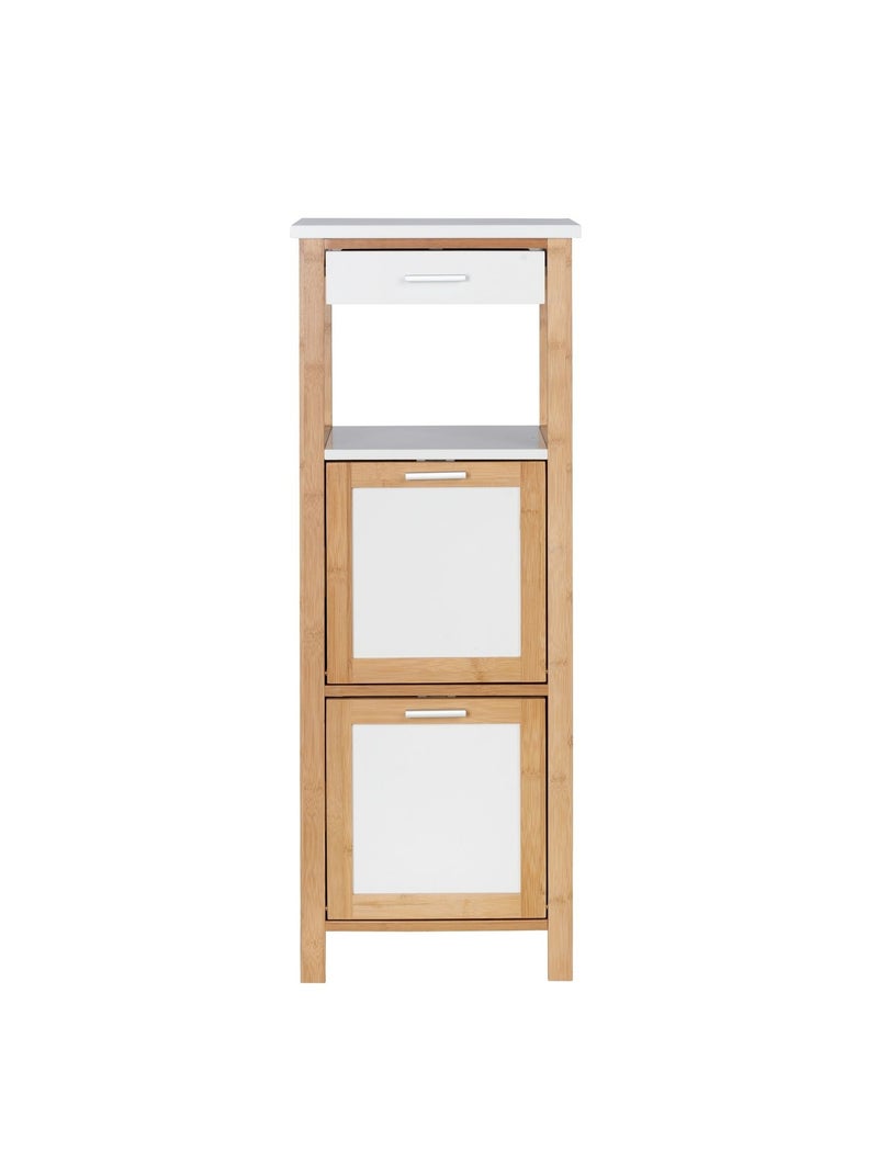 Etagère de salle de bain scandinave Finja - L. 34 x H. 89 cm - Blanc Blanc - Kiabi