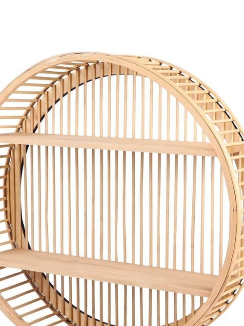 Étagère design rond bambou 2 niveaux D50 - Kiabi
