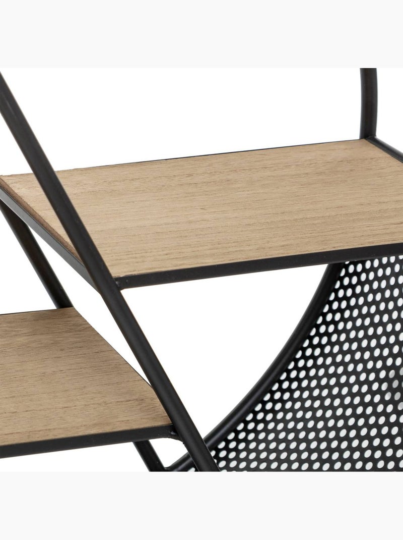 Étagère en bois et métal TIMEO Noir - Kiabi