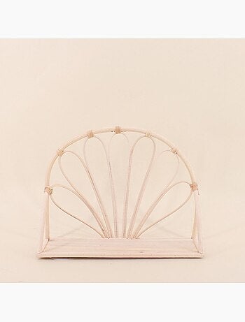 Étagère en forme d'arche en rotin 12x35x26cm