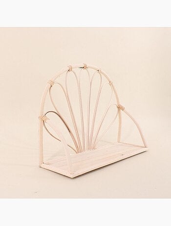 Étagère en forme d'arche en rotin 12x35x26cm