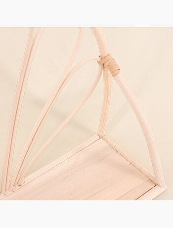 Étagère en forme d'arche en rotin 12x35x26cm