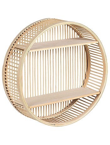 Etagère en rotin ronde 'Deko&co'