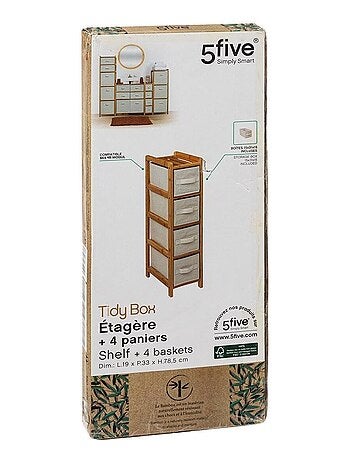 Étagère fine 4 rangements Tidy Box