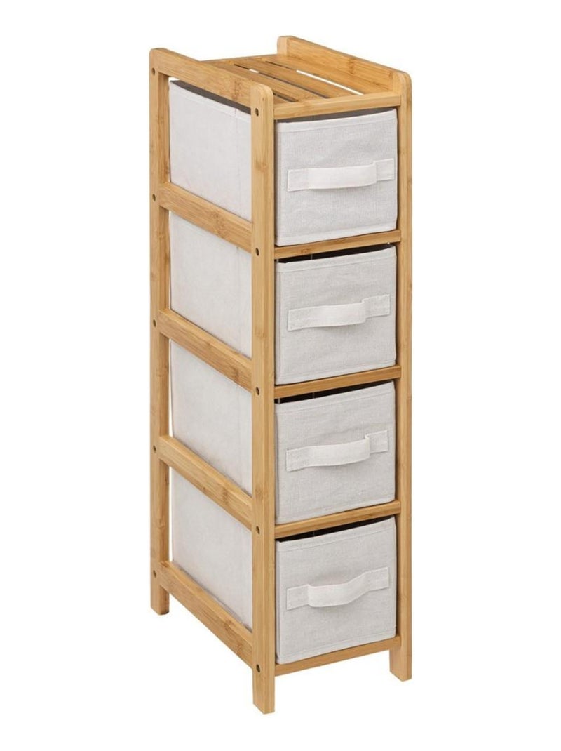 Étagère fine 4 rangements Tidy Box Beige - Kiabi