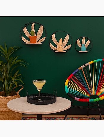 Etagère forme fleur en corde 30x28,5cm