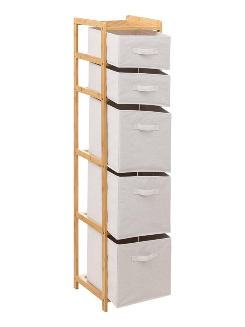 Étagère haute 5 rangements Tidy Box Beige - Kiabi