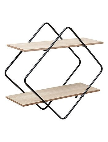 Etagère métal et bois à suspendre