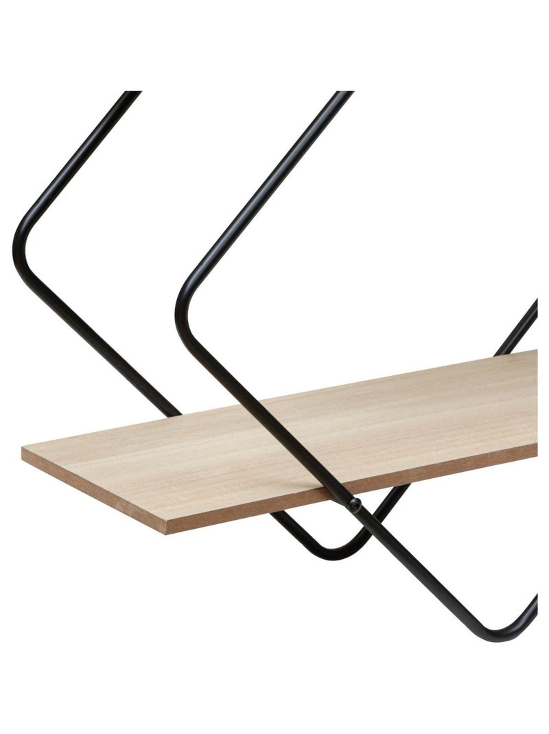 Etagère métal et bois à suspendre Beige - Kiabi