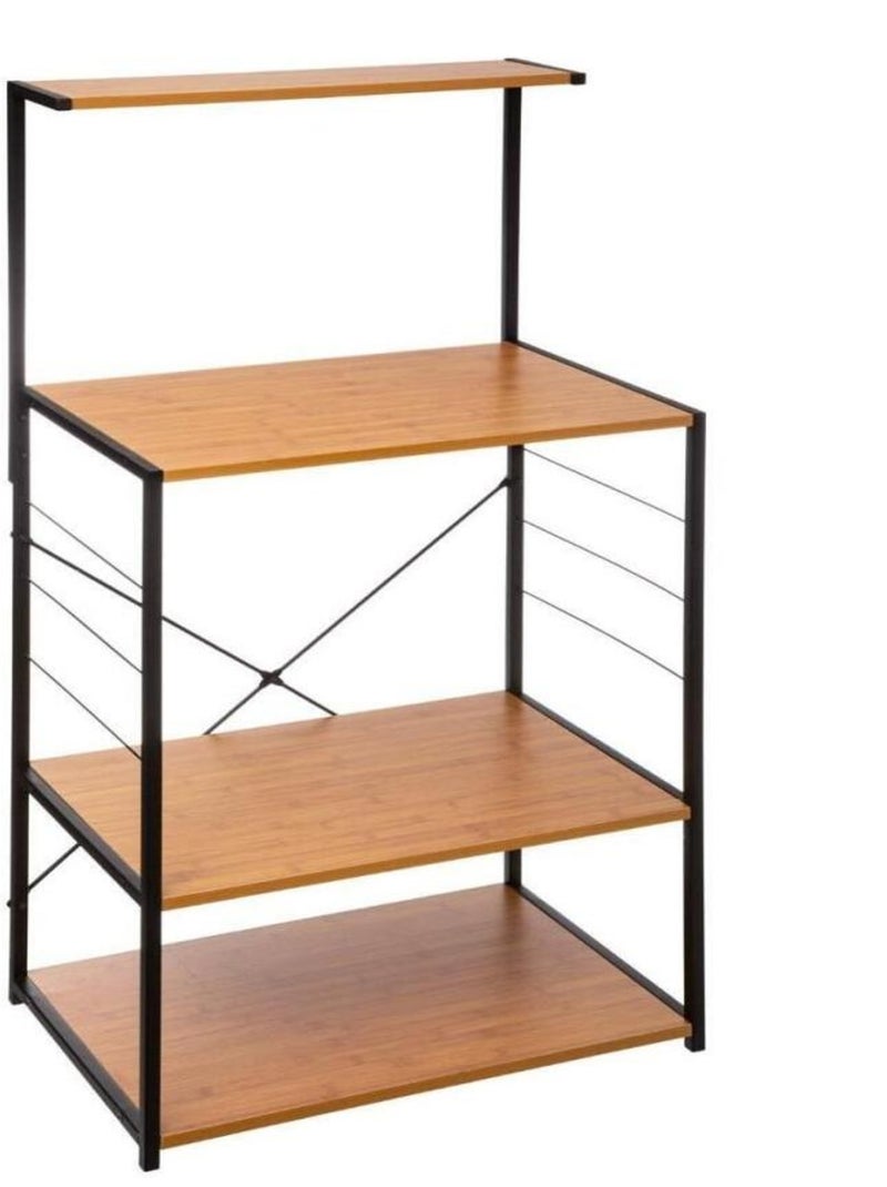 Étagère métal imitation bambou Noir - Kiabi