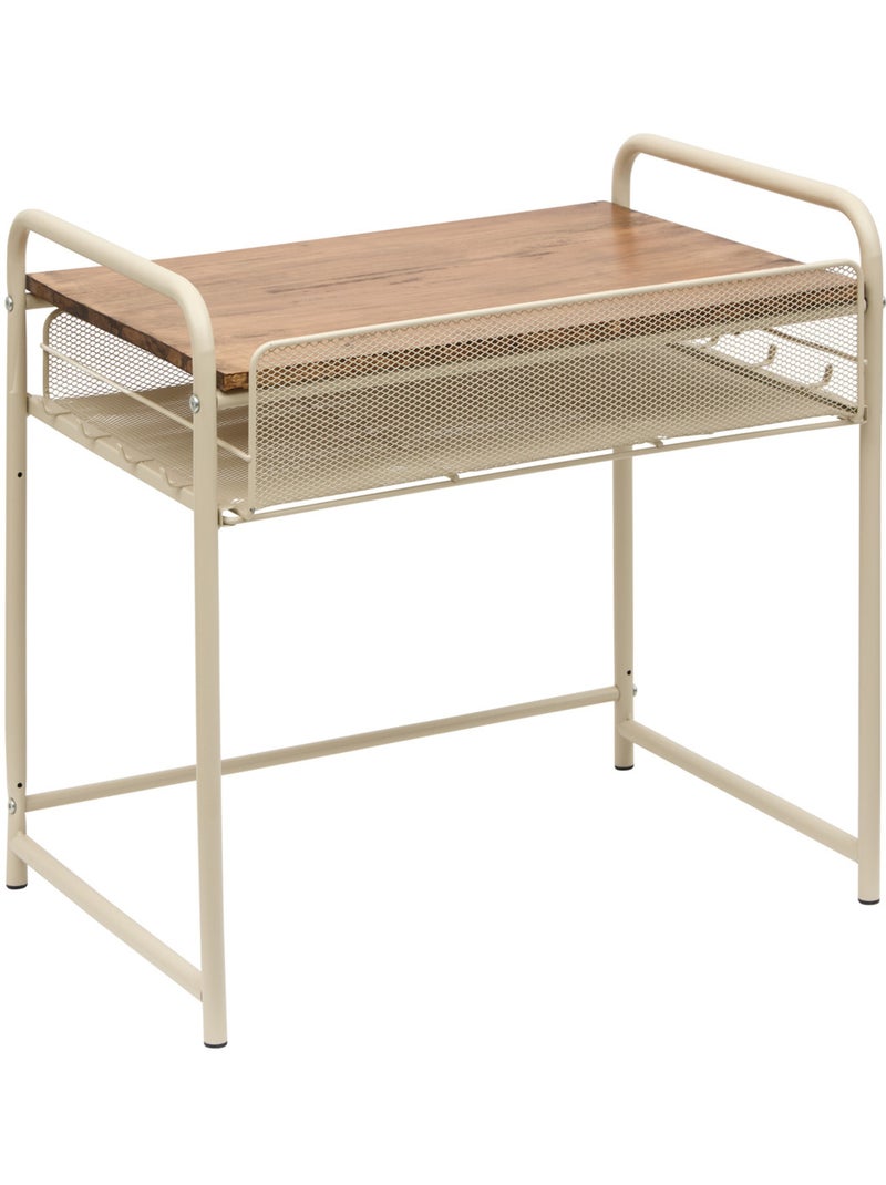 Étagère micro-ondes rectangulaire avec tiroir telma Beige - Kiabi