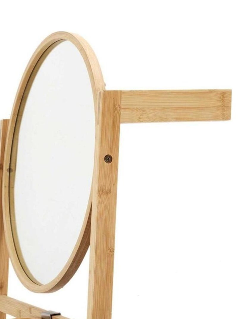 Etagère miroir bambou Beige - Kiabi