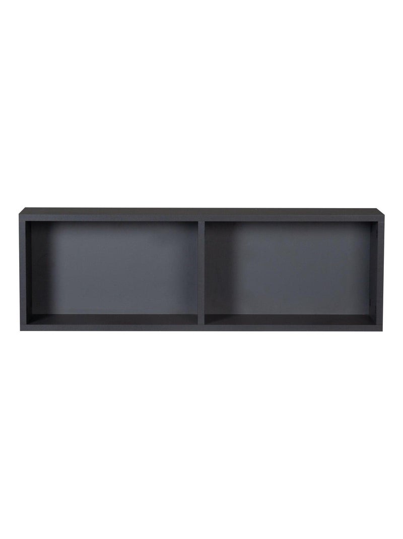 Étagère murale 2 niches en bois pour la chambre d'enfant 'Roba' gris anthracite - Kiabi