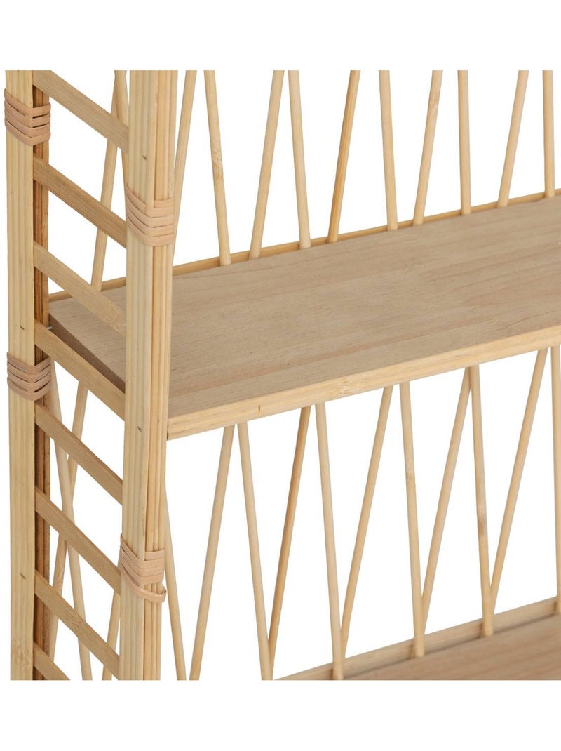 Étagère murale 3 niveaux en bambou ANAHI Beige - Kiabi