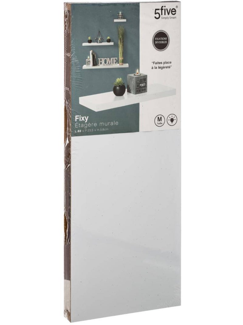 Etagère murale à fixation invisible 60cm FIXY Blanc - Kiabi