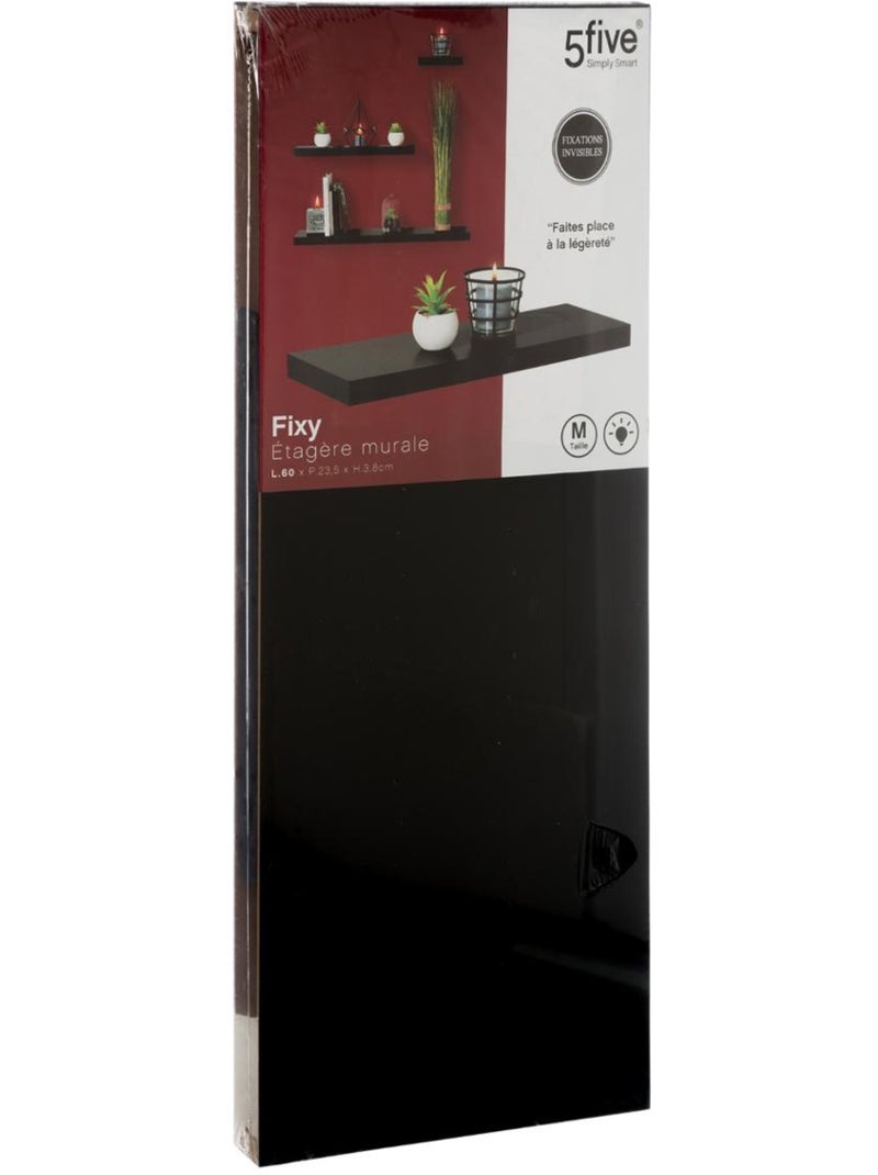 Etagère murale à fixation invisible 60cm FIXY Noir - Kiabi
