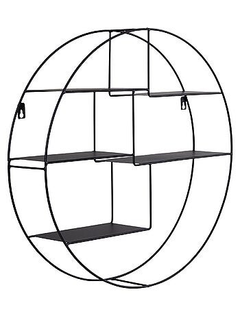Étagère murale acier noir Ø 47 x 10 cm - House Nordic