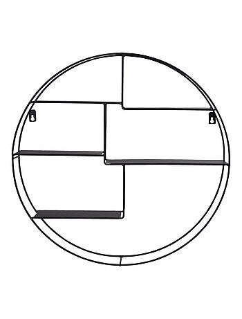 Étagère murale acier noir Ø 47 x 10 cm - House Nordic