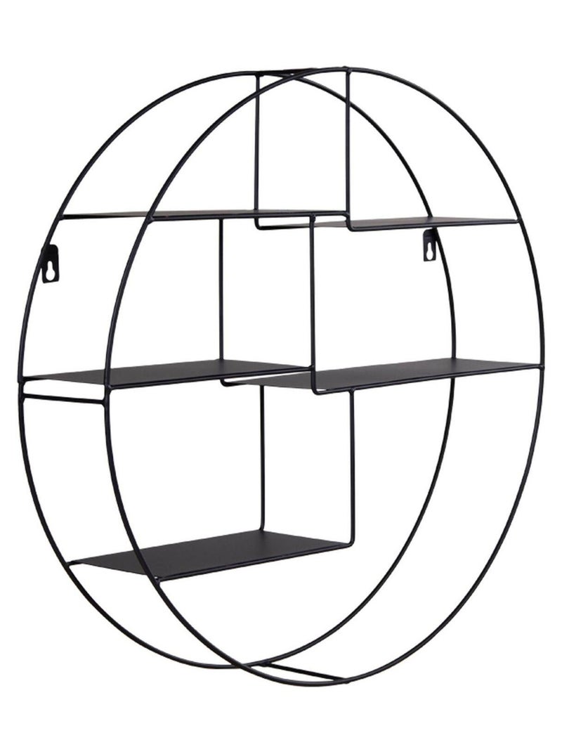 Étagère murale acier noir Ø 47 x 10 cm - House Nordic Noir mat - Kiabi