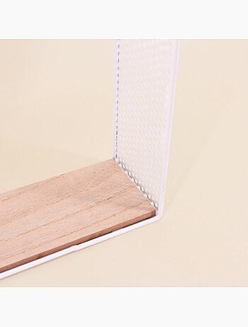 Etagère murale arche en métal blanc 32x25cm