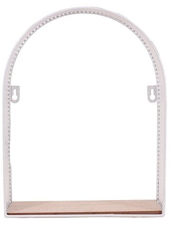 Etagère murale arche en métal blanc 32x25cm