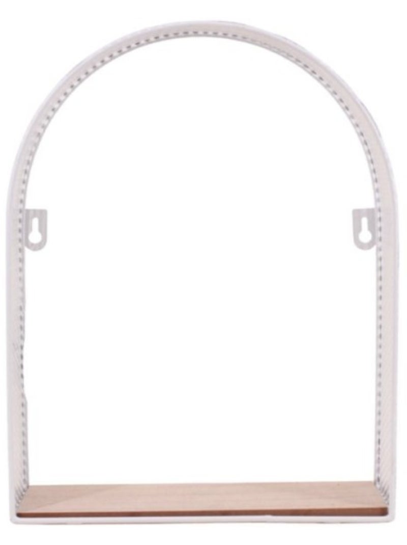 Etagère murale arche en métal blanc 32x25cm Blanc - Kiabi