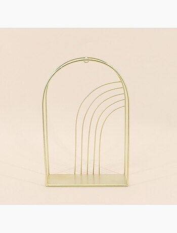 Etagère murale arche en métal doré 30x20cm