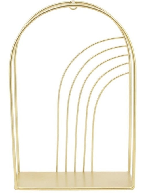 Etagère murale arche en métal doré 30x20cm - Kiabi