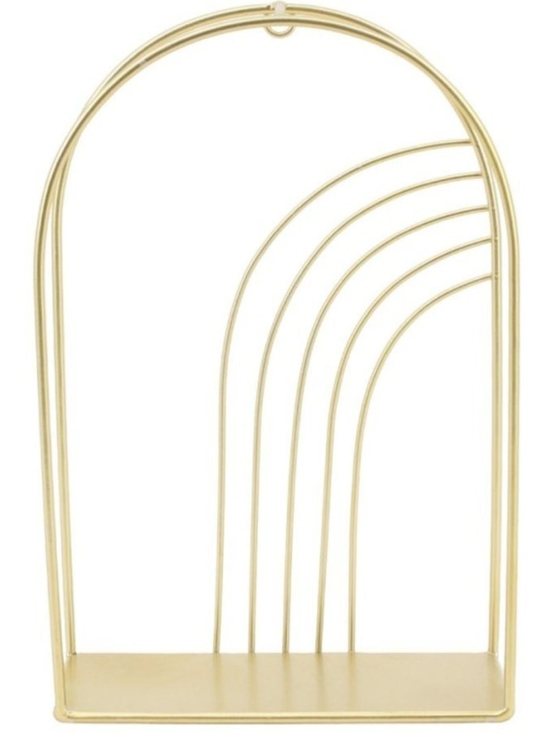 Etagère murale arche en métal doré 30x20cm Doré - Kiabi