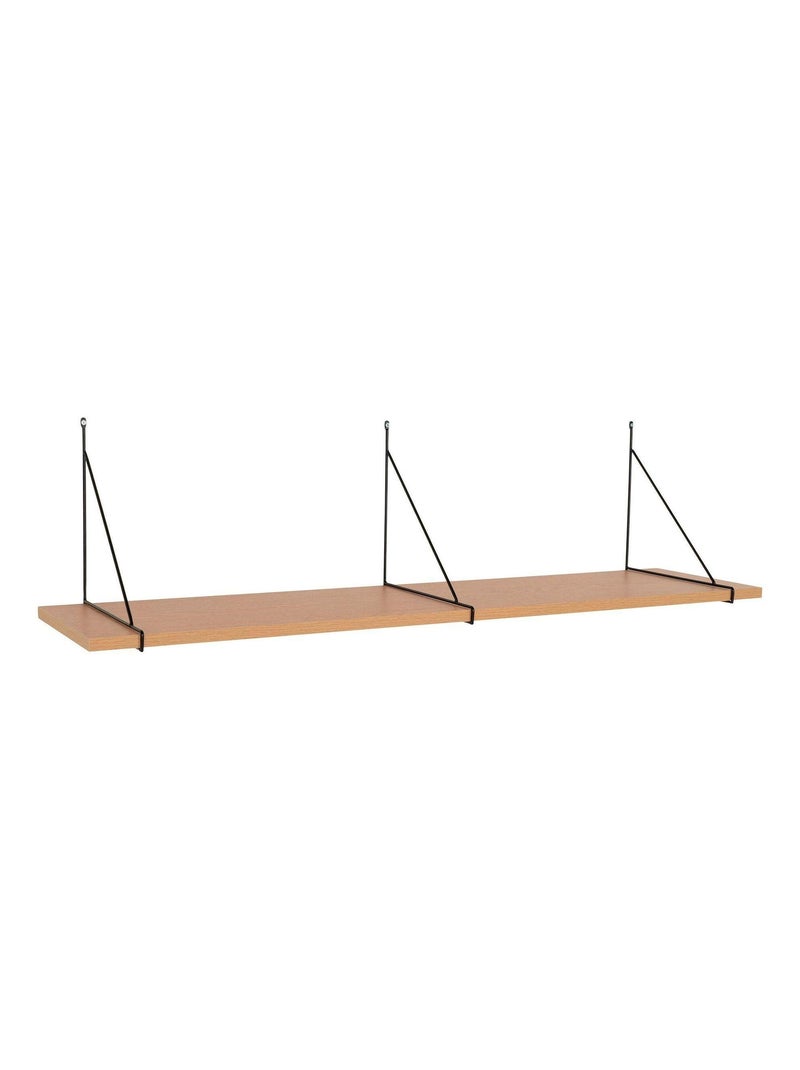 Etagère murale bois et noir 120 x 29 cm - House Nordic Marron - Kiabi