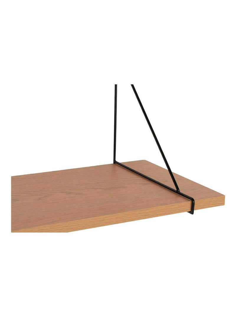 Etagère murale bois et noir 120 x 29 cm - House Nordic Marron - Kiabi