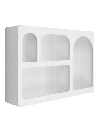 Étagère murale Bryne - Étagère murale, bois, blanc 40x13x60 cm