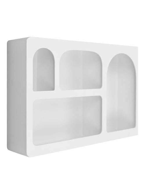 Étagère murale Bryne - Étagère murale, bois, blanc 40x13x60 cm - Kiabi