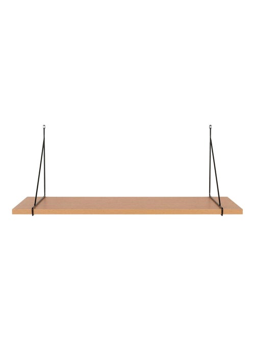 Etagère murale chêne et noir 80 x 29 cm - House Nordic - Kiabi