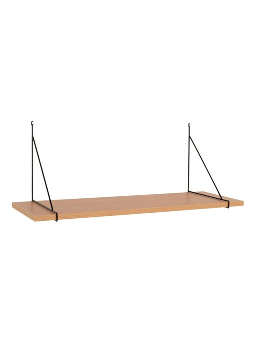 Etagère murale chêne et noir 80 x 29 cm - House Nordic - Kiabi