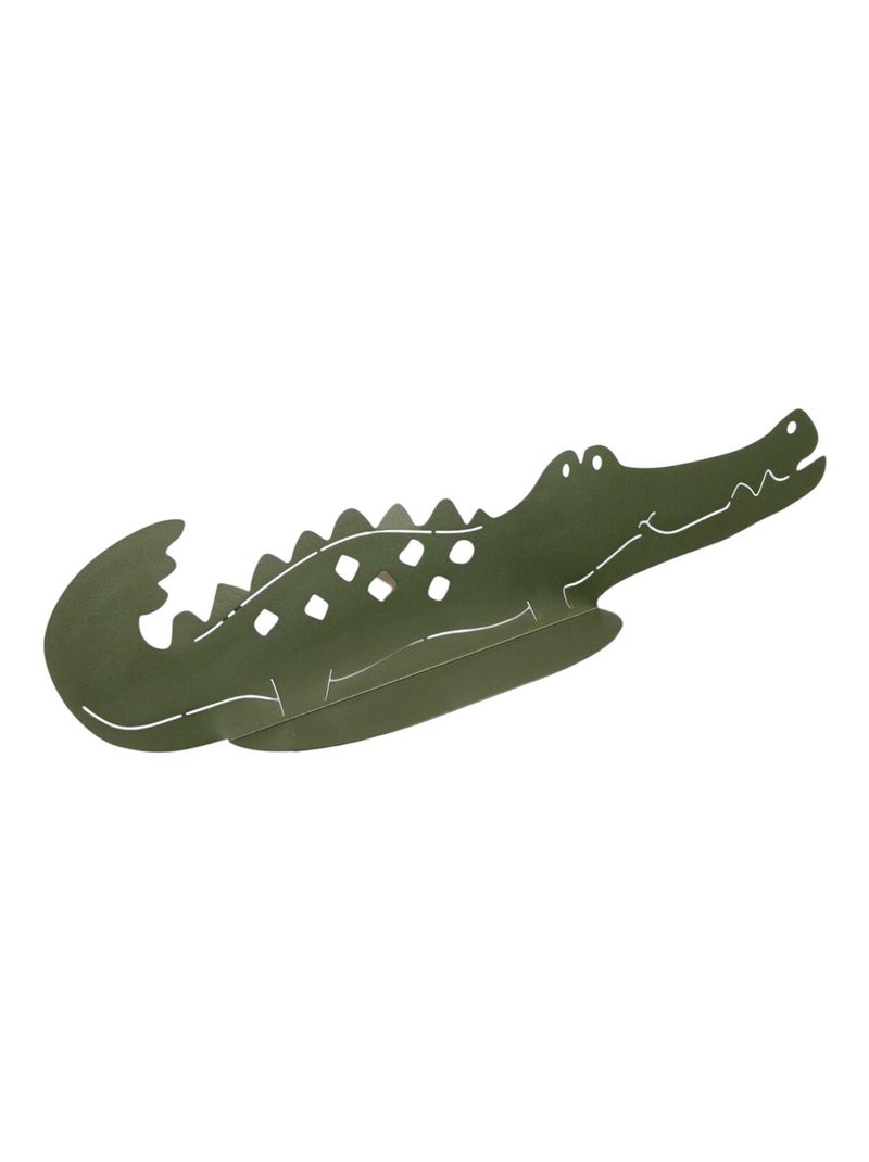 Etagère murale crocodile en métal LE ROI DE LA JUNGLE Vert chèvrefeuille - Kiabi
