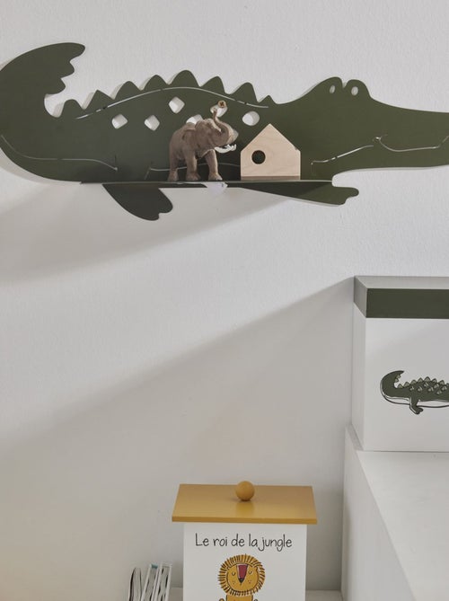 Etagère murale crocodile en métal LE ROI DE LA JUNGLE - Kiabi