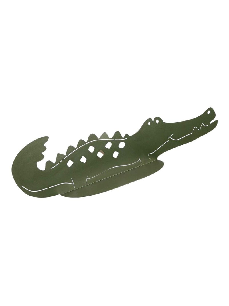 Etagère murale crocodile en métal LE ROI DE LA JUNGLE Vert chèvrefeuille - Kiabi