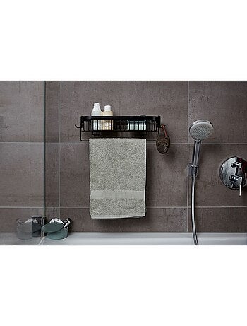 Etagère murale de salle de bain indus Classic - L. 35 cm - Noir