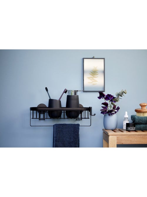 Etagère murale de salle de bain indus Classic - L. 35 cm - Noir - Kiabi