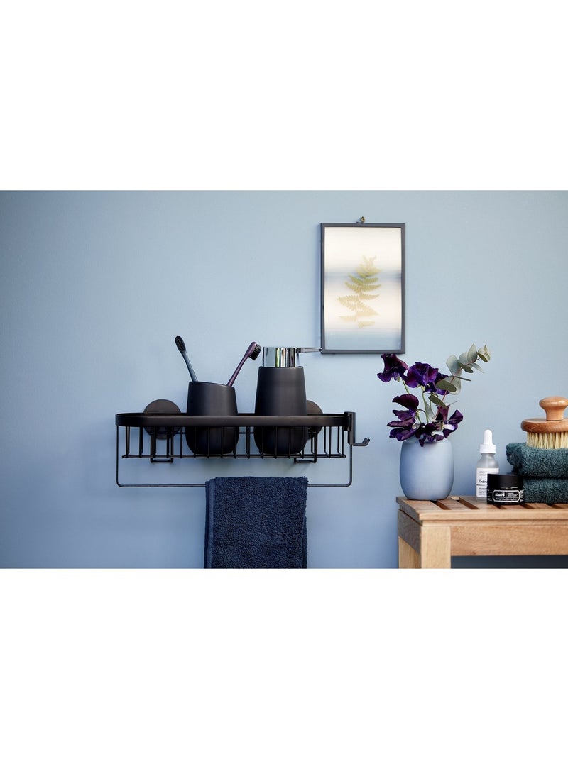 Etagère murale de salle de bain indus Classic - L. 35 cm - Noir Noir - Kiabi