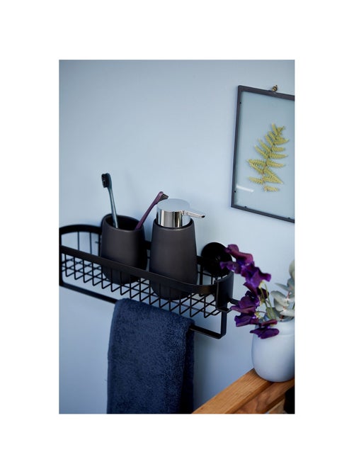 Etagère murale de salle de bain indus Classic - L. 35 cm - Noir - Kiabi